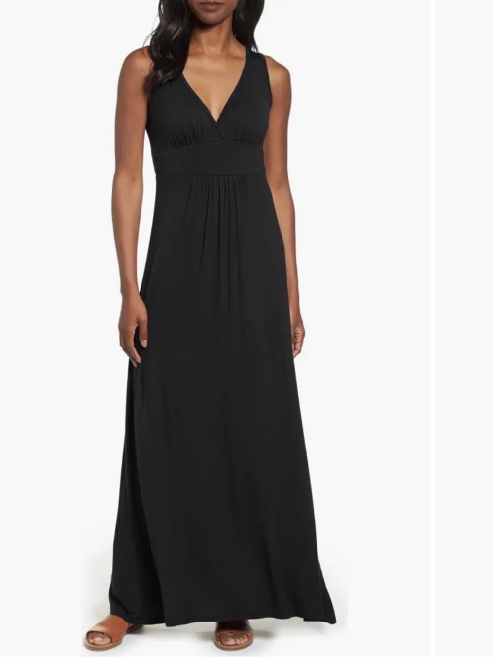 Nordstrom Loveapella PS Black Jersey Maxi Dress